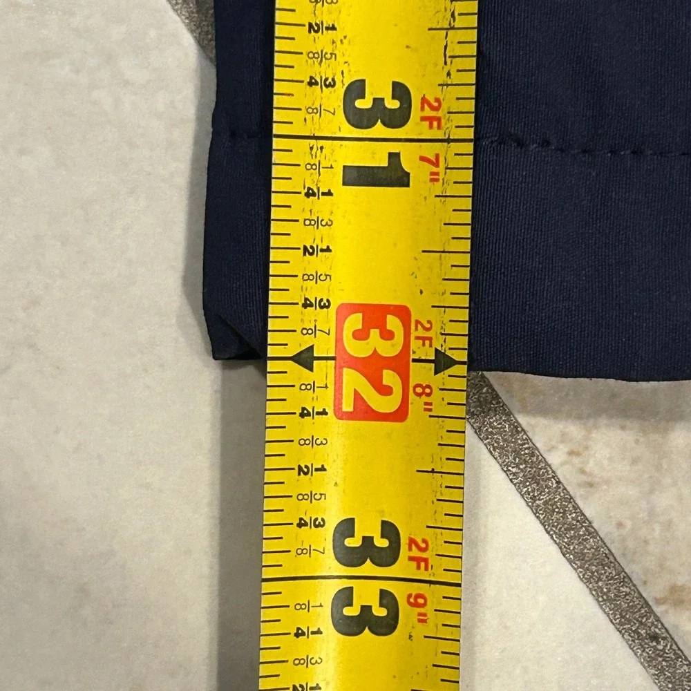 Eddie Bauer Fleece Lined Tech Pants Mens 32x32 Navy Blue Straight Leg Outdoor